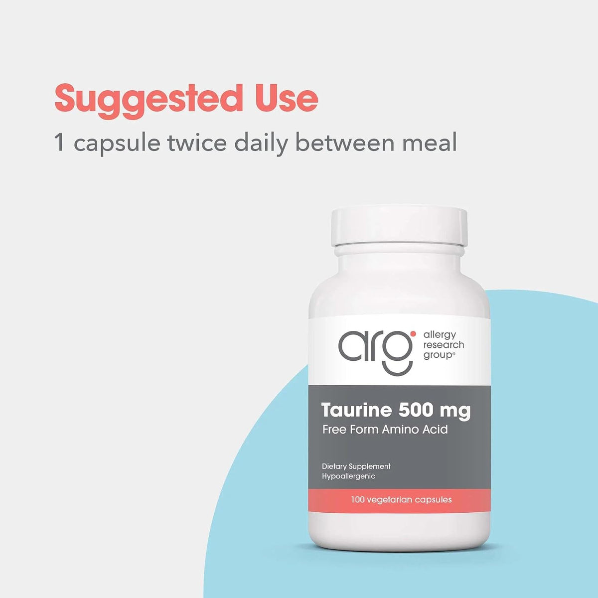 Nutricology Taurine 500 mg - Free Form Amino Acid Supplement - görsel 3