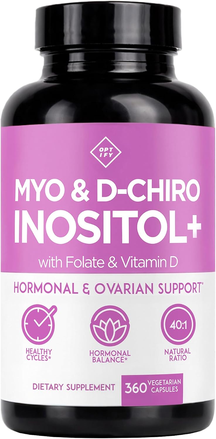Optify Myo-Inositol & D-Chiro Inositol Powder - 40:1 Ratio with Folate & Vitamin D for Hormonal Balance (63g) - görsel 9