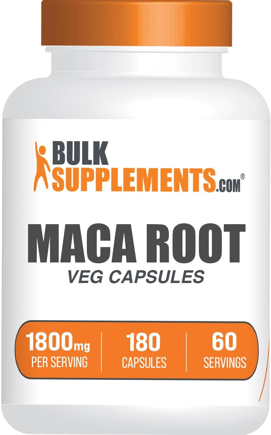 BulkSupplements.com Maca Root Capsules - 180 Count - görsel 1