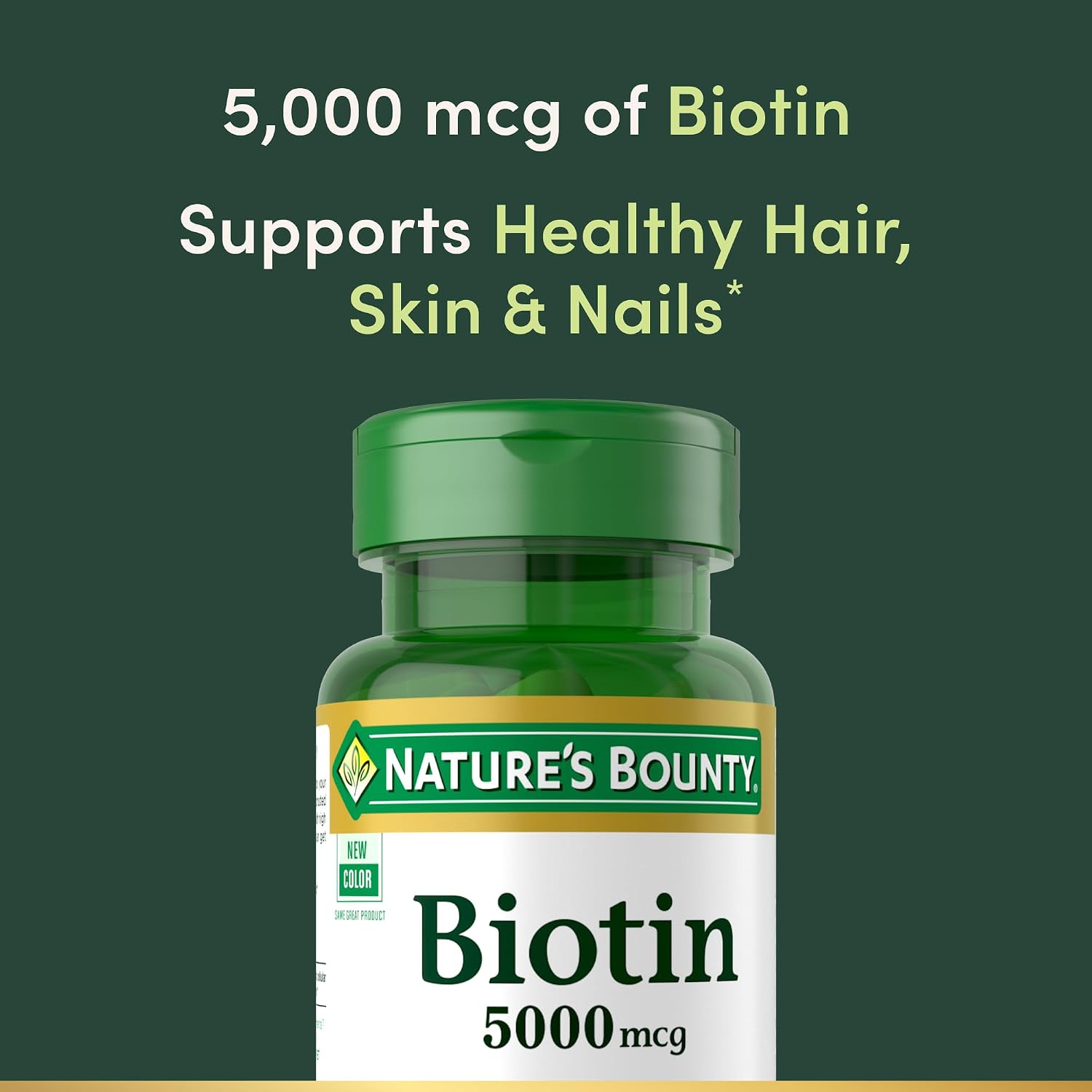 Nature's Bounty Biotin 5000 mcg Rapid Release Softgels – Contributes to Normal Energy Metabolism and Maintenance of Normal Hair, Skin and Nails - görsel 3