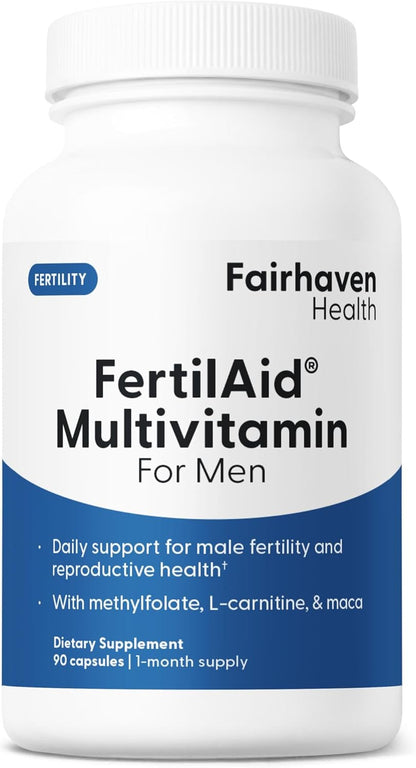 Fairhaven Health FertilAid for Men - Men's Fertility Supplement (Two-Month Supply)