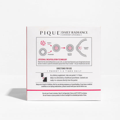 PIQUE Daily Radiance Liposomal Vitamin C with Elderberry - 28 Sachets (10mL each)