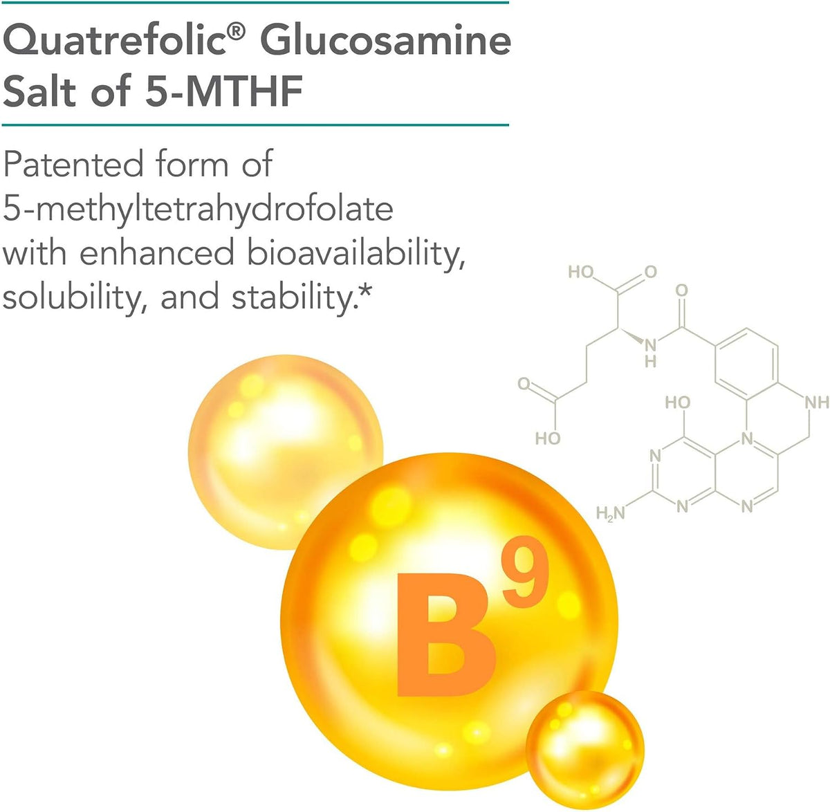 Nutricology QuatreActiv Folate – 833 mcg DFE 5-MTHF (Quatrefolic) – 90 Capsules - görsel 5