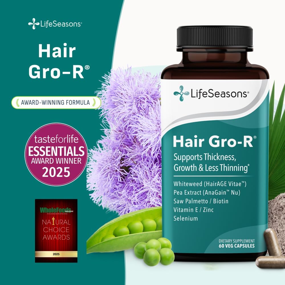 LifeSeasons Hair Gro-R - Hair Support Supplement - 60 Capsules - görsel 7