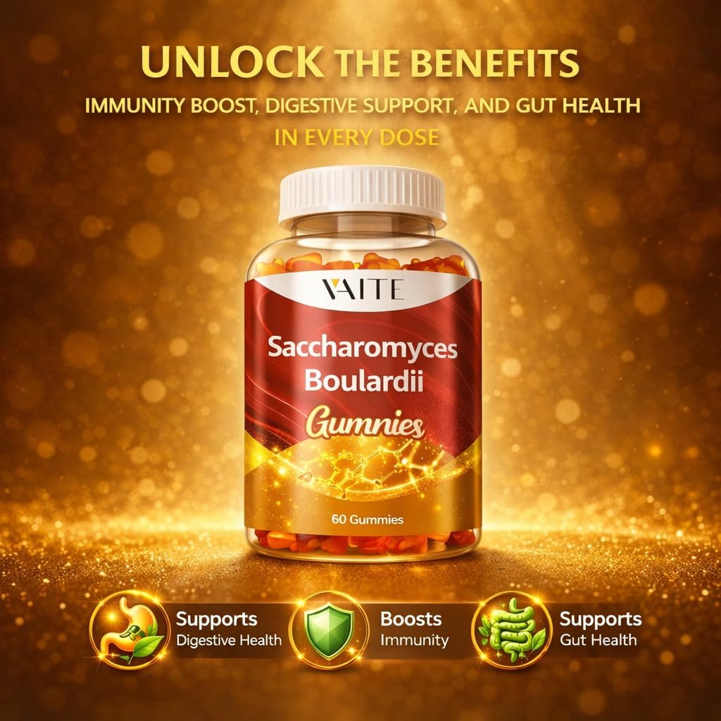 Saccharomyces Boulardii Probiotics 500mg – – Candida and yeast balance: Helps maintain beneficial yeast levels, – Image 2
