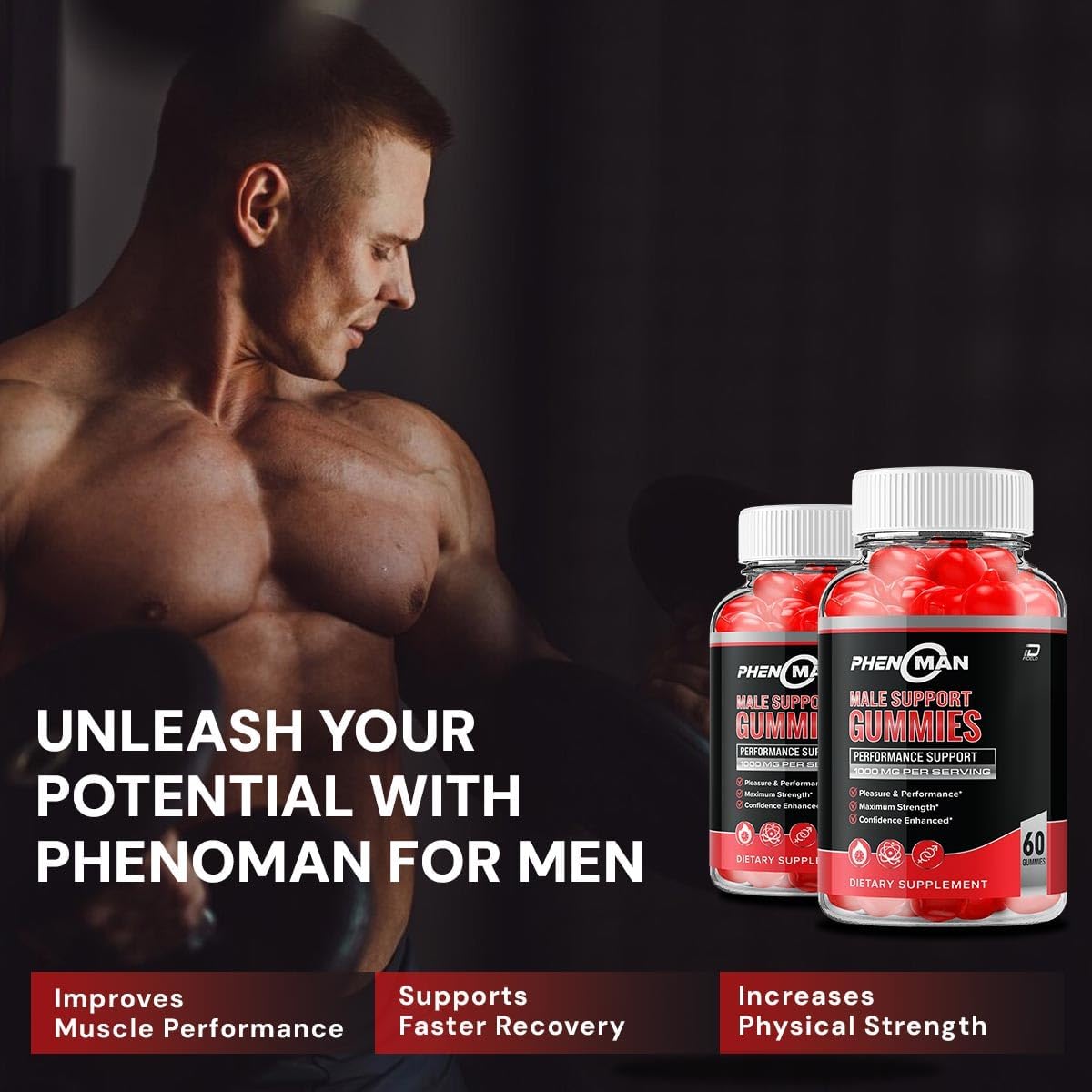 Phenoman for Men Gummies – 2 Pack (120 Gummies) - görsel 3