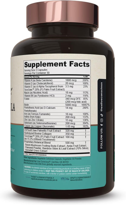 Hair La Vie Clinical Formula Hair Growth Vitamins – with Biotin, Collagen & Saw Palmetto – Image 8