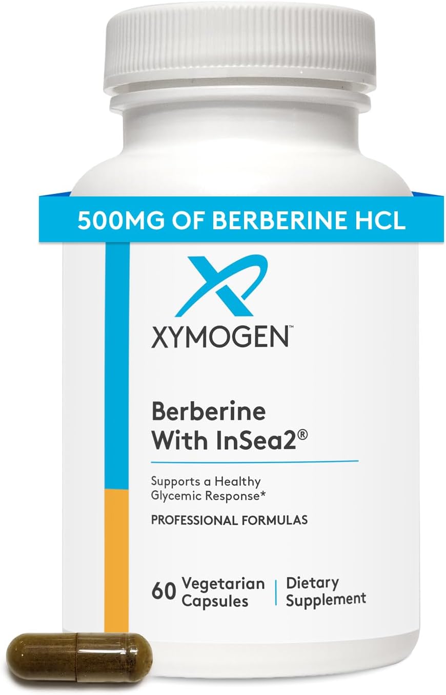 XYMOGEN Berberine with InSea2 - Cellular Metabolic & Immune Support - 60 Capsules - görsel 1