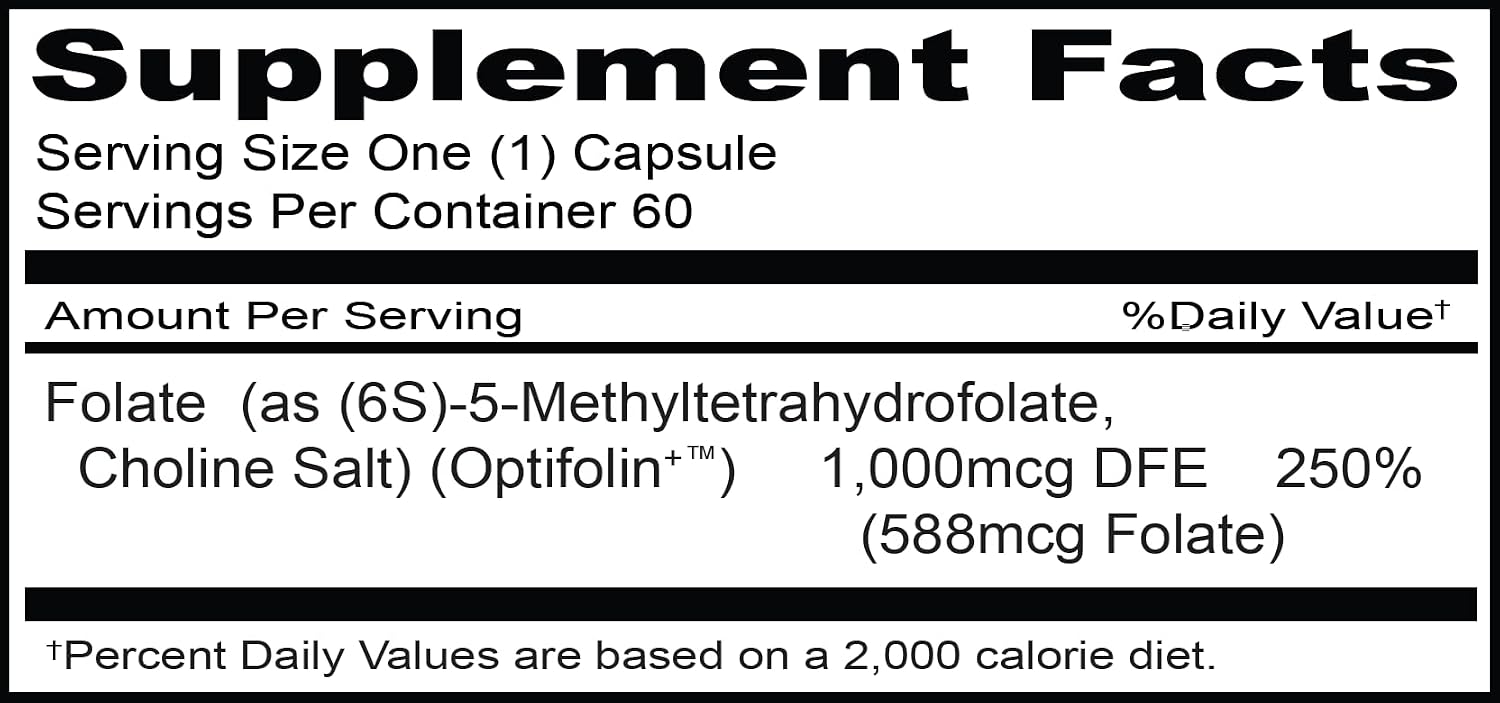 Priority One Priority Folate – 30 Capsules with Optifolin+™ 5-MTHF Folate - görsel 2