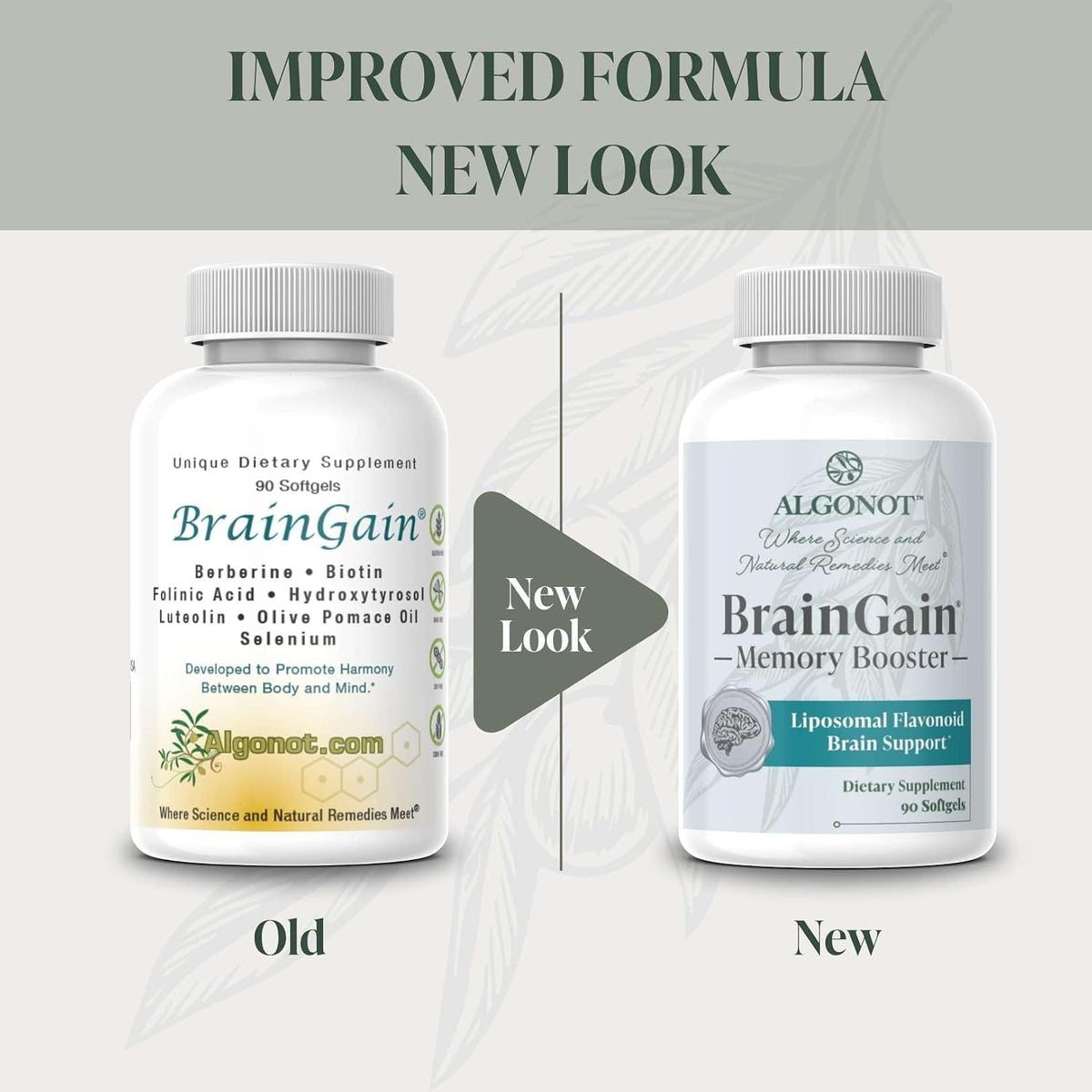 BrainGain, Luteolin & Key Ingredients with EVOO - Dietary Supplement - görsel 2