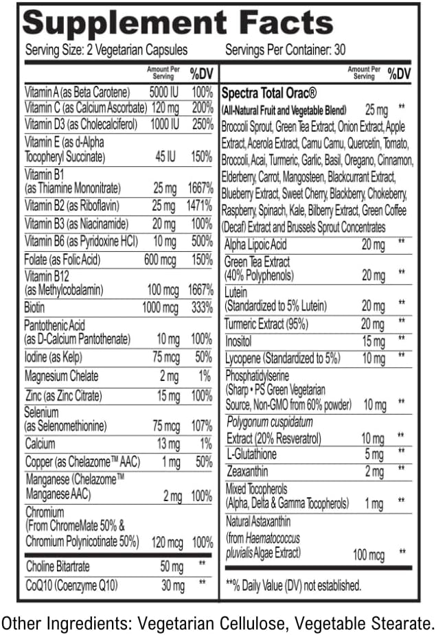 ScimeraMD® MultivitaminMD Full-Spectrum Multivitamin Food Supplement with Minerals, Antioxidants & Superfoods for Metabolism, Joint, Hair, Skin & Nail Support, 60 Capsules - görsel 2