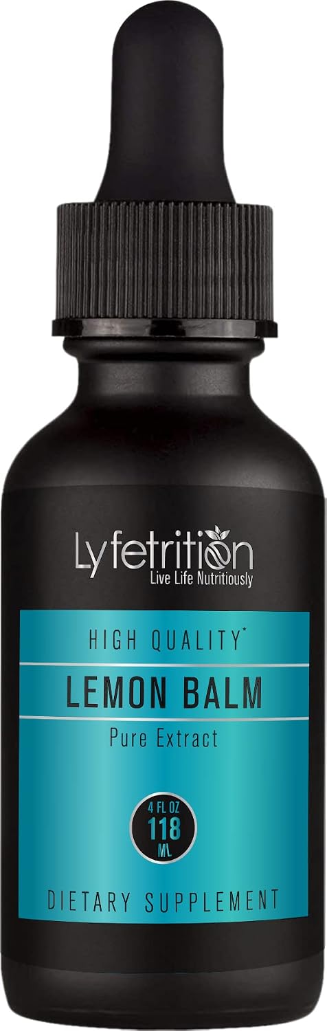 Lyfetrition Organic Lemon Balm 540 mg Liquid Extract, 118 ml (220 Servings) - görsel 1