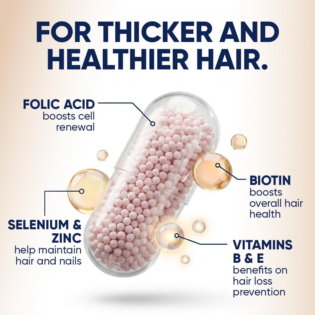 Moerie Ultimate Hair Boost Supplements - Hair, Skin & Nails Vitamins with Biotin & Minerals - 180 Capsules - görsel 3