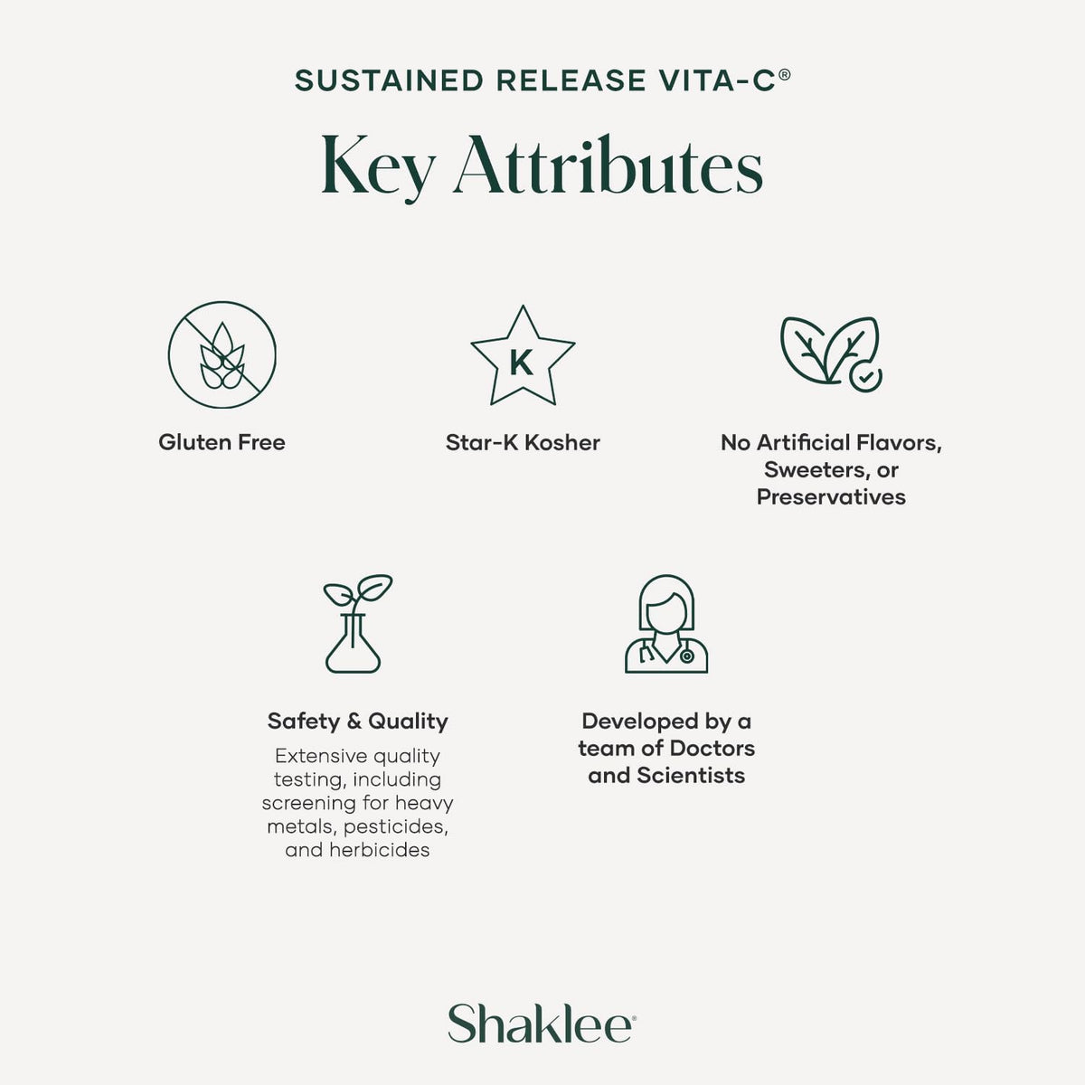 Shaklee Sustained Release Vita-C 500mg – High-potency cellular and immune support with rose hips and bioflavonoids – 180 Tablets - görsel 5