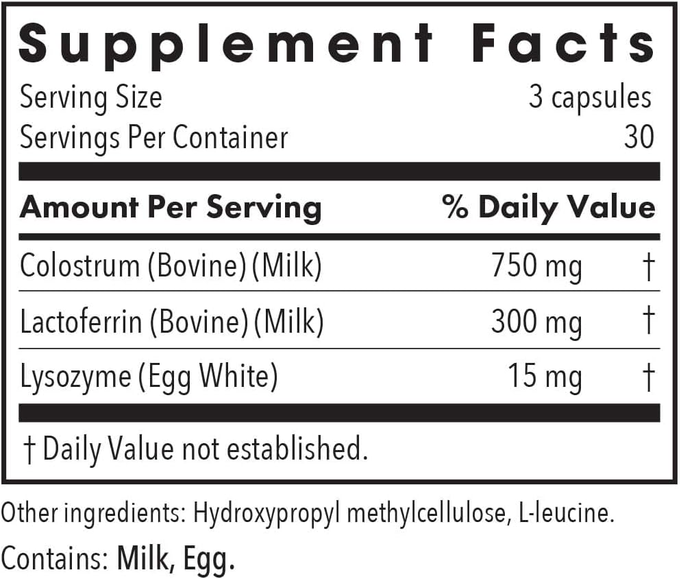 ARG Laktoferrin with Colostrum - 300 mg Lactoferrin & 750 mg Bovine Colostrum - Immune and Gut Health Support - 90 Vegetarian Capsules - görsel 2