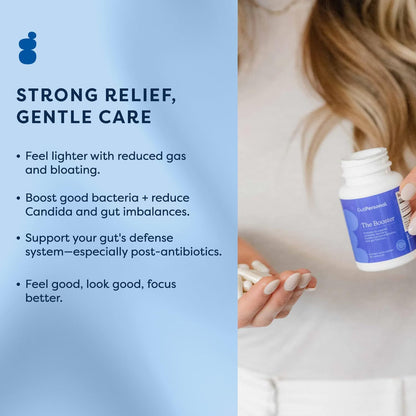GutPersonal The Gut Fix™ Bundle: The Miracle Worker Magnesium Powder Supplement, Strawberry Flavour, 30 Servings + The Booster Targeted Probiotic, Capsule, 60 Servings
