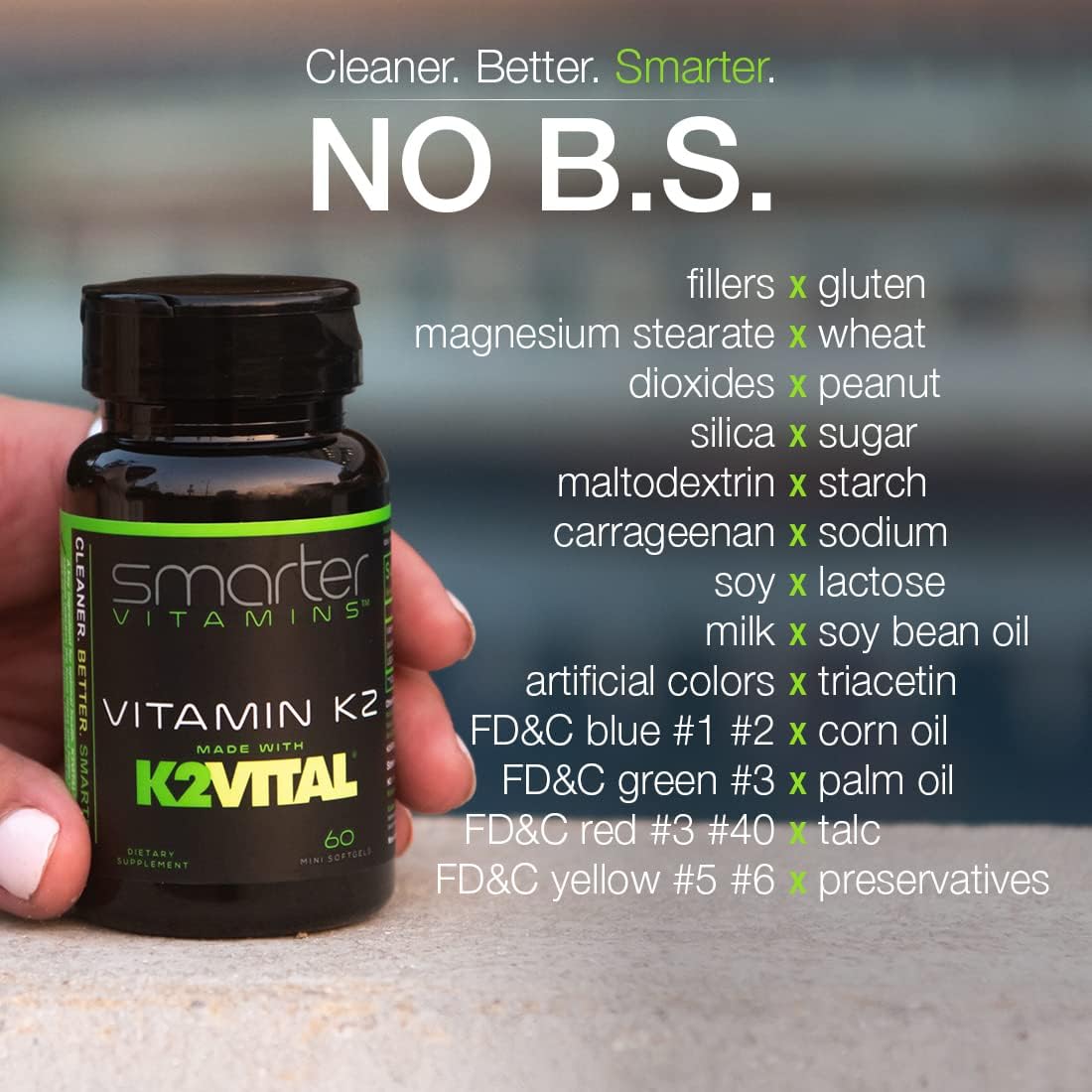 Smarter Vitamin K2 MK7 100mcg, Made with K2VITAL and Kale, 60 Liquid Softgels - görsel 4