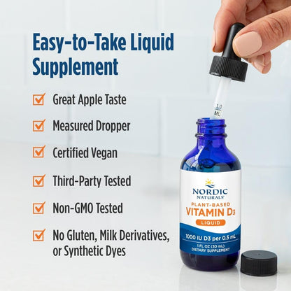 Nordic Naturals Plant-Based Vitamin D3 – Vegans and vegetarians (dietary sources are mostly animal-based) – Image 4