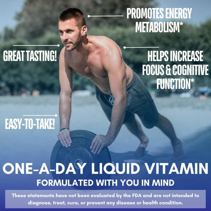 Tropical Oasis Premium Liquid B-Complex w/ Energy maximising Herbs - Fast Absorbing Liquid B Complex Supplement w/ full range of 8 B vitamins - 473 ml (16 fl oz), 32 Servings