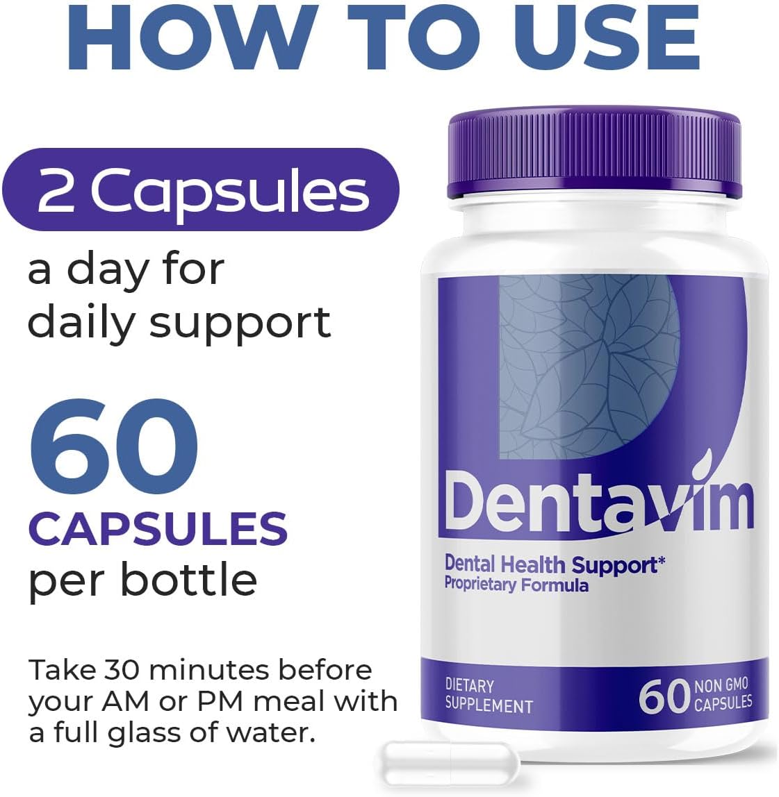 Dentavim Advanced Formula Capsules (2 Pack) – All-Natural Oral Support, 120 Capsules - görsel 3