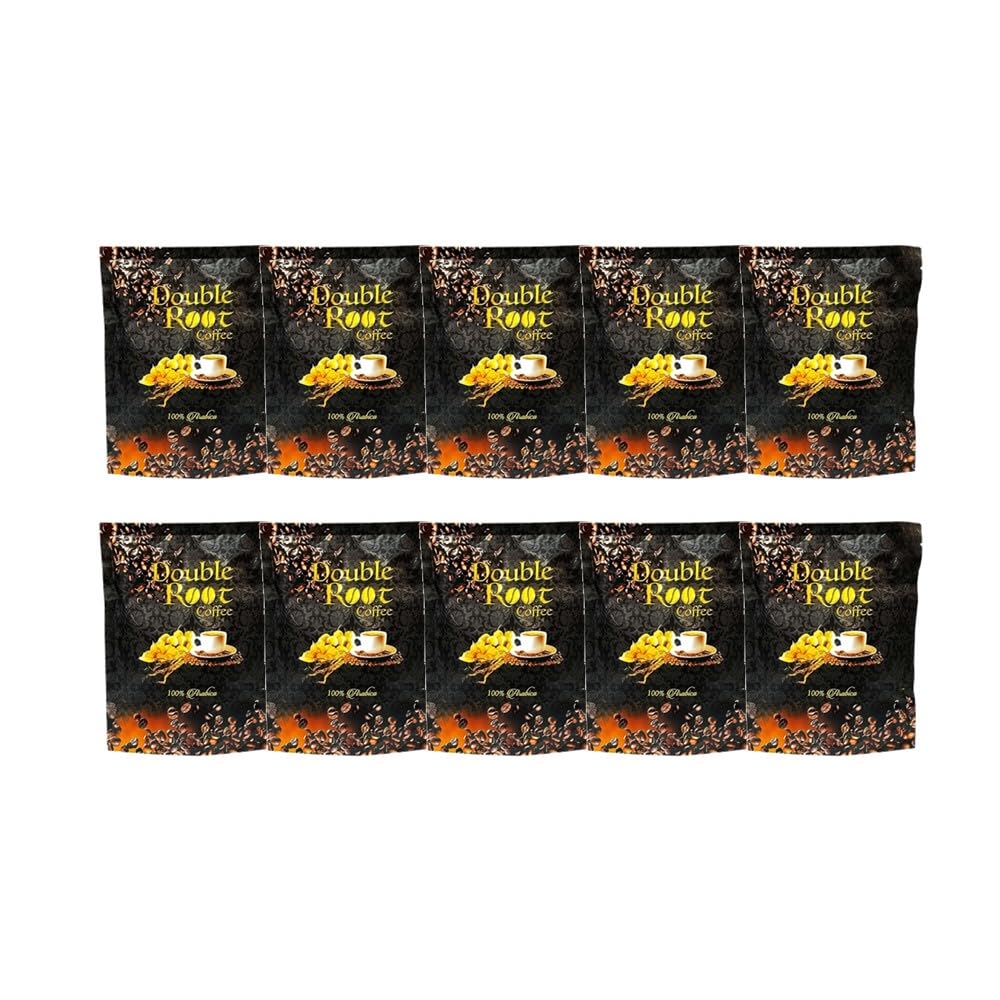 10 Packs Double Root Coffee Arabica Cafe Stamina Energy Support Immune 6 Sachets per Pack - görsel 1