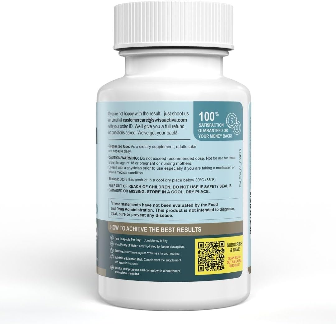 Swiss Activa+ Labs Stress Relief and Calm Supplement for Women – 30 Days Supply - görsel 10
