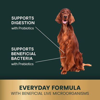 VetriScience Gut Health Chews, Probiotic Digestive Supplement for Dogs, Duck, 120 Chews