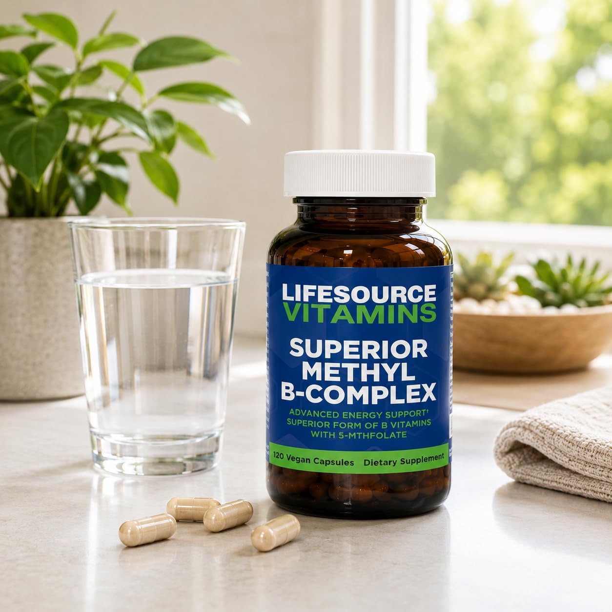 LifeSource Vitamins Superior Methyl-B Complex, 120 Capsules - görsel 4