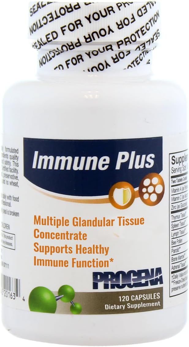 PROGENA Immune Plus Multiple Glandular Tissue Concentrate (120 Capsules) - görsel 1