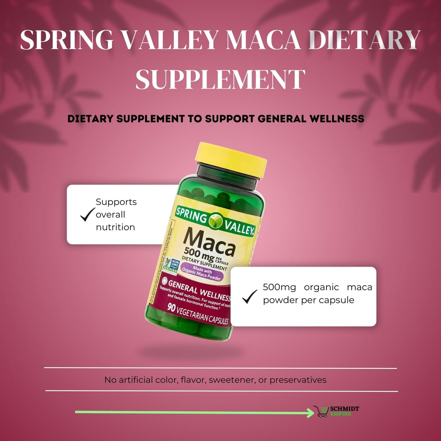 Maca Food Supplement, 500 mg, to Support General Wellbeing (90 Capsules) - görsel 7