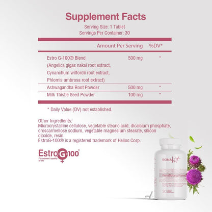 FemStrong - Natural Women’s Wellness Supplement - Hormonal Balance - 30 Vegan Tablets