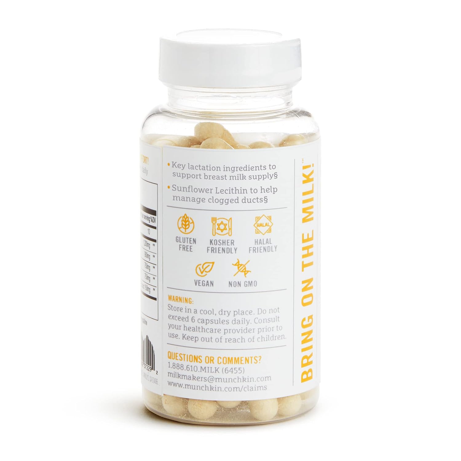 Munchkin Milkmakers Daily Boost 2-in-1 Lactation Supplements for Breastfeeding, Nursing & Pumping Mum - Fenugreek Free, 60 Capsules - görsel 6