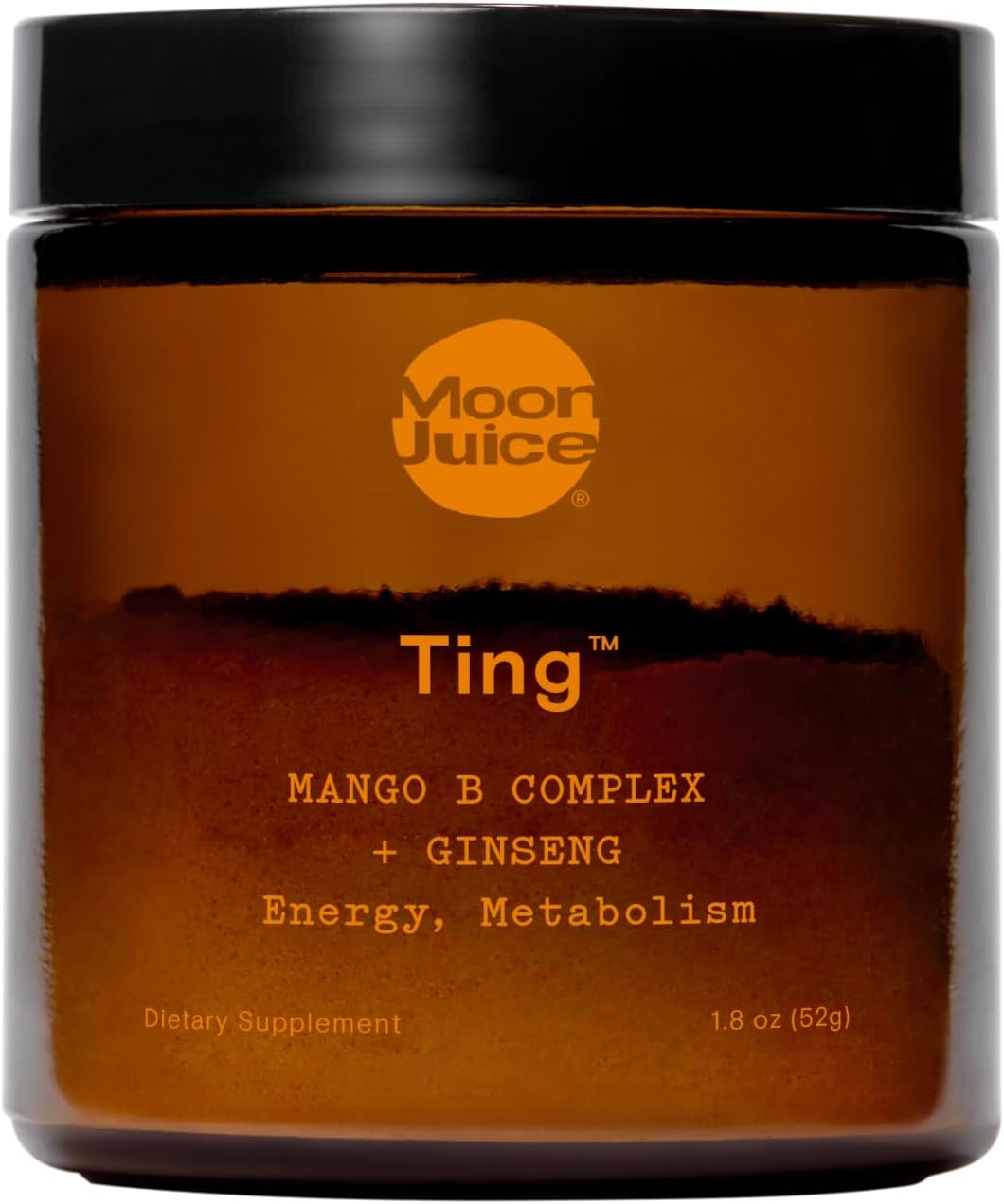 Moon Juice Ting Vitamin B Complex Powder - Methylated B12, Folate, Ginseng & L-Glutamine - Mango, 51 g (25 Servings) - görsel 1