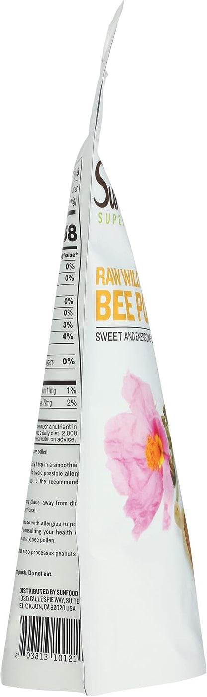 Sunfood Superfoods Raw Wild-Crafted Bee Pollen - 227g