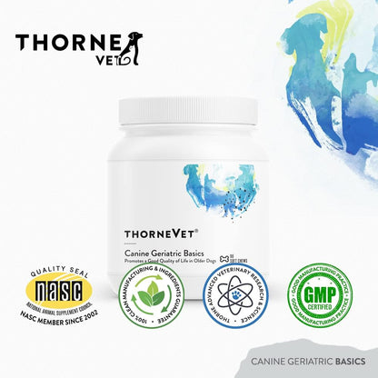 ThorneVET Canine Geriatric Basics – Senior Dog Multivitamin/Mineral Formula, 90 Soft Chews