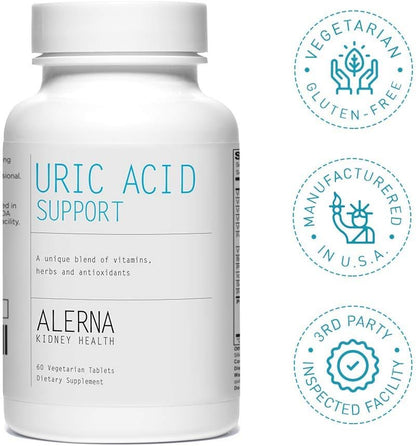 Uric Acid Support Supplement – Tart Cherry, Celery Seed, Turmeric, Quercetin – 60 Vegetarian Tablets (Pack of 3)