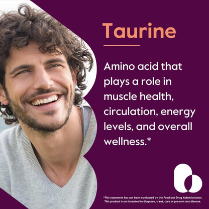 BESTVITE Taurine 1000mg – 240 Vegetarian Capsules – Pure Amino Acid Supplement – Vegan, Non-GMO, Gluten-Free