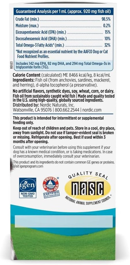 Nordic Naturals Omega-3 Pet, Unflavoured - 2 oz