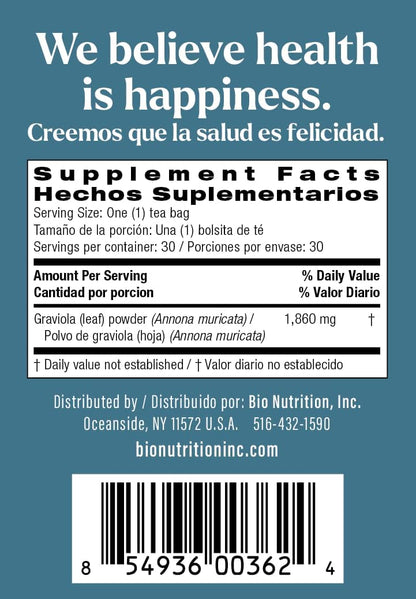 Bio Nutrition Graviola Soursop Tea - 30 Tea Bags
