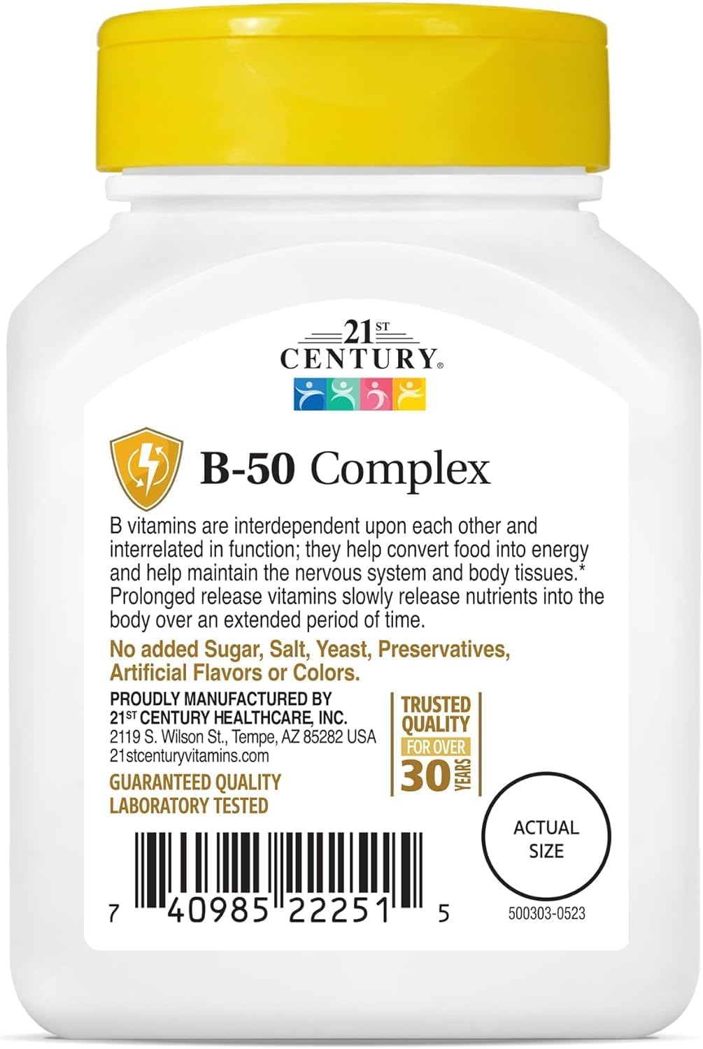 21st Century Complex B-50 Tablets, Prolonged Release - 60 Count (Pack of 2) - görsel 3