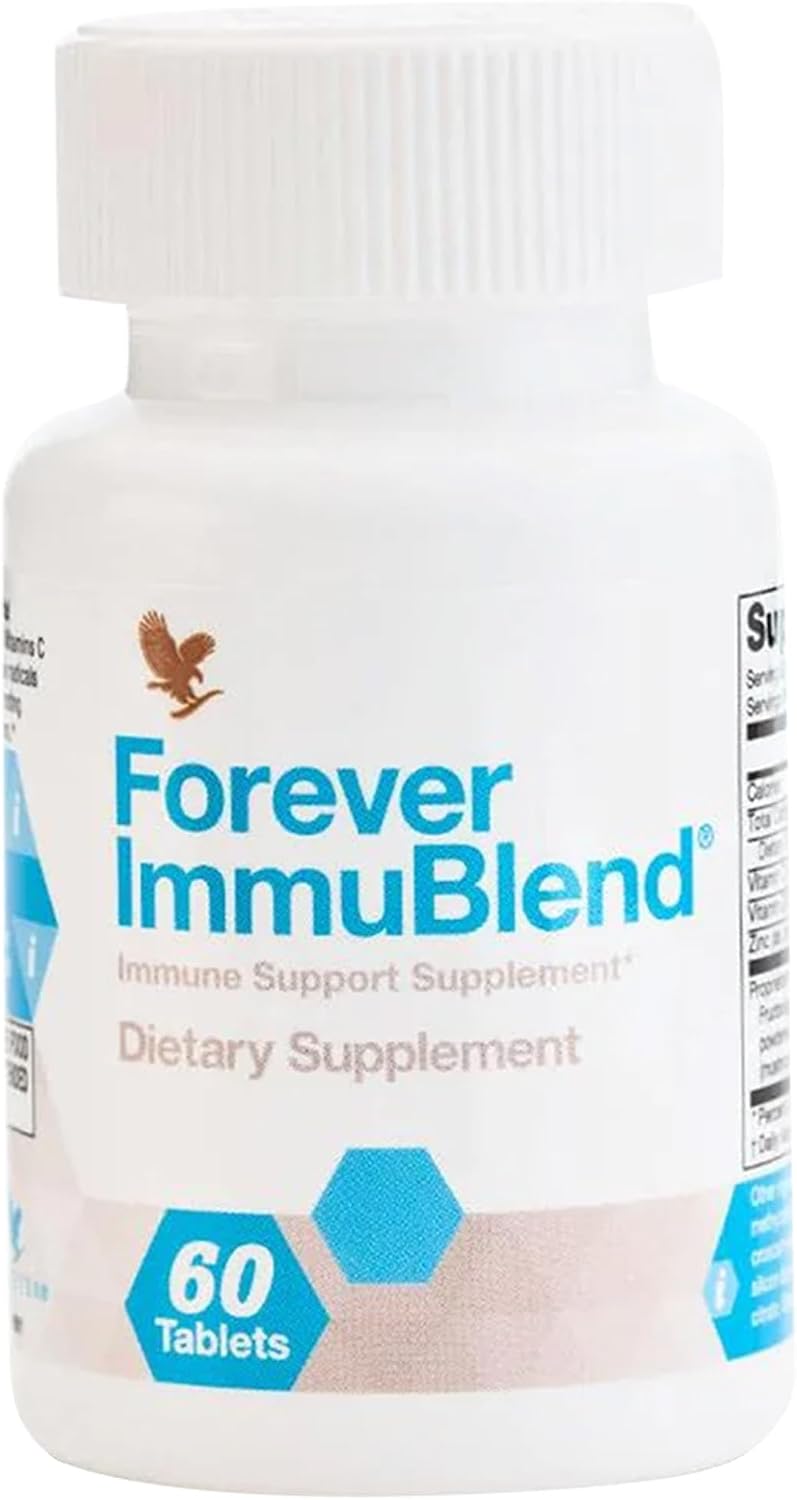 Forever ImmuBlend – Immune Support Supplement with Botanicals, Vitamins D & C, Maitake & Shiitake Mushrooms (60 Tablets) - görsel 1