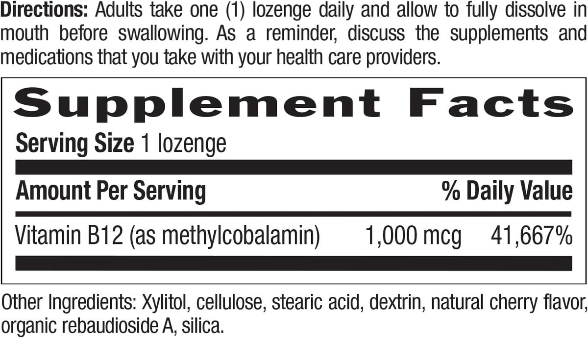 Country Life Methyl B12 1000mcg Lozenges with Vitamin B6 – 60 Lozenges, Vegan, Gluten-Free - görsel 6