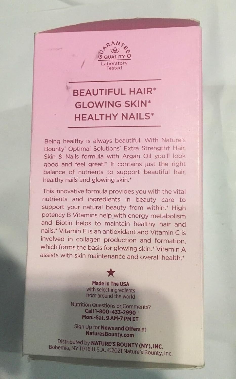 Nature's Bounty Optimal Solutions Extra Strength Hair Skin & Nails 5000 mcg Biotin Softgels, 150 Softgels (Pack of 3) - görsel 2