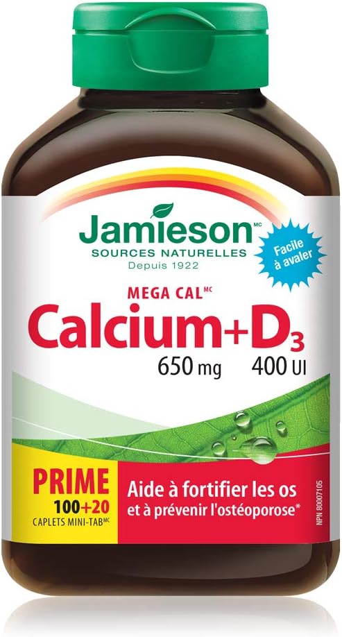 Mega Cal Calcium with Vitamin D - 120 Caplets - görsel 2