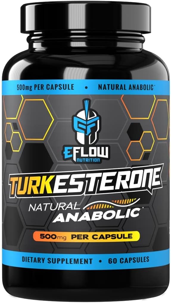eFlow Nutrition Turkesterone Supplement for Men – High Absorption with Cyclodextrin, 60 Capsules - görsel 1