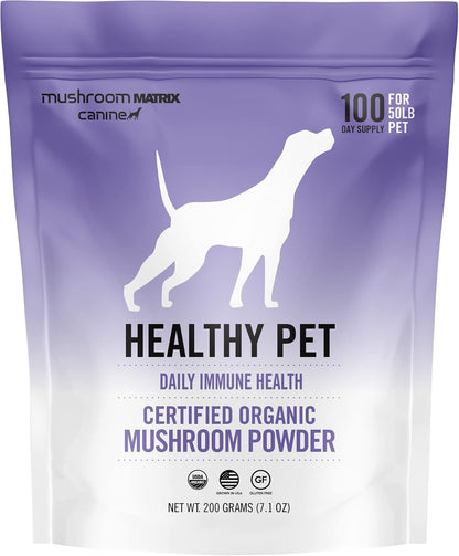 Mushroom Matrix Canine Organic Mushroom Powder – Daily Immune Support for Dogs and Cats (100g)