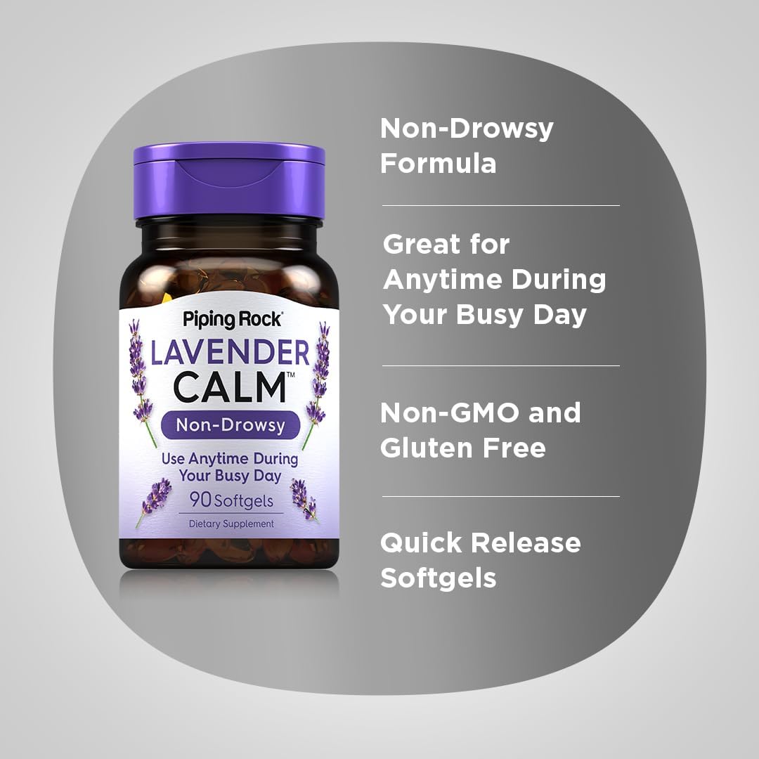 Piping Rock Lavender Calm Pills - 90 Softgels - görsel 4