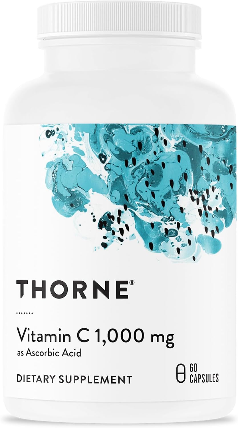 THORNE Vitamin C 1,000 mg – Immune & Collagen Support – 60 Capsules - görsel 1