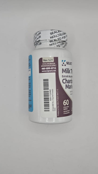 K9 Select Milk Thistle Dog Liver Supplement – 100mg, 60 Beef-Flavoured Tablets