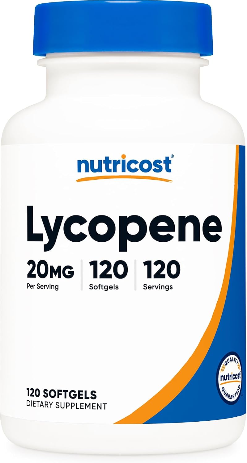 Nutricost Lycopene (20mg) 120 Soft Capsules - Gluten-free, Non-GM - görsel 1